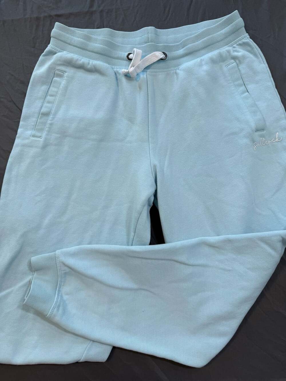 Saltrock Women's Light Blue Fleece Cuffed Joggers